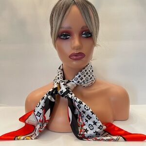 New Luxury Fashion Black, Red, White Multi Color Scarf